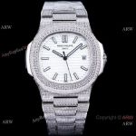 Grade 1 Patek Philippe Nautilus Swiss 324 Bust Down Watch Silver Dial for Men